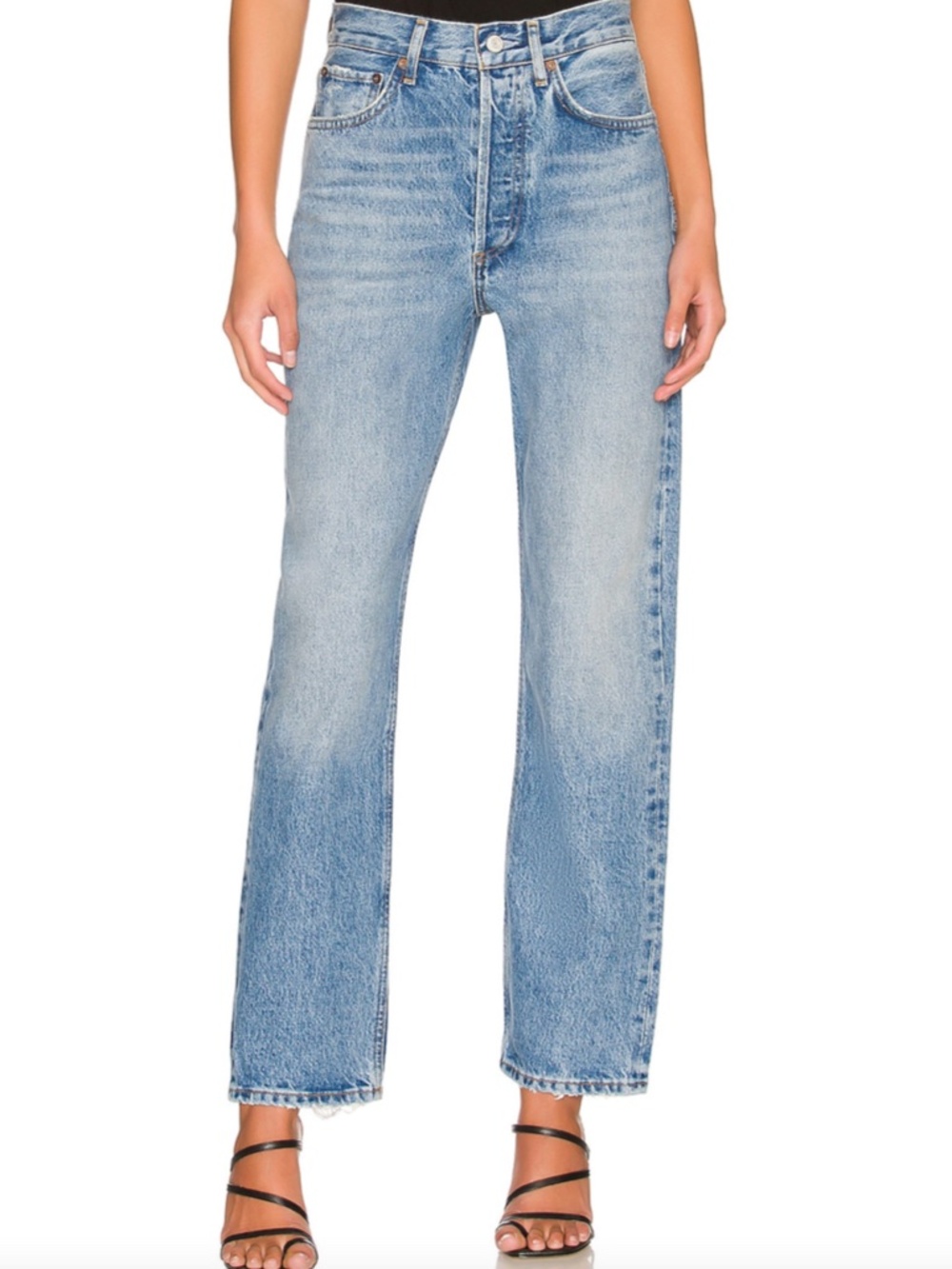 AGOLDE 90's Mid Rise Loose Jeans in Scheme, Size 27, Button Fly Cotton Casual